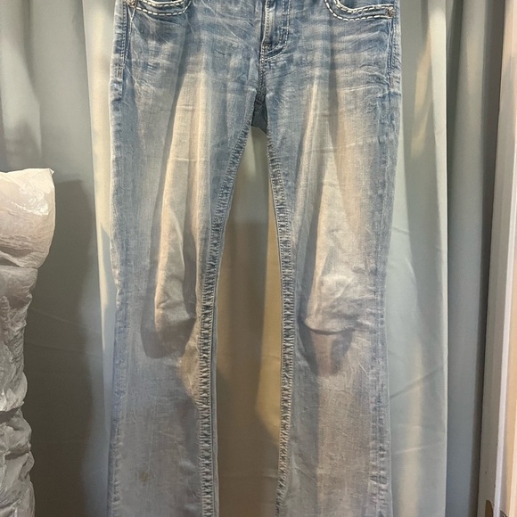 Miss Me Light Blue Flare Jeans - Picture 1 of 11